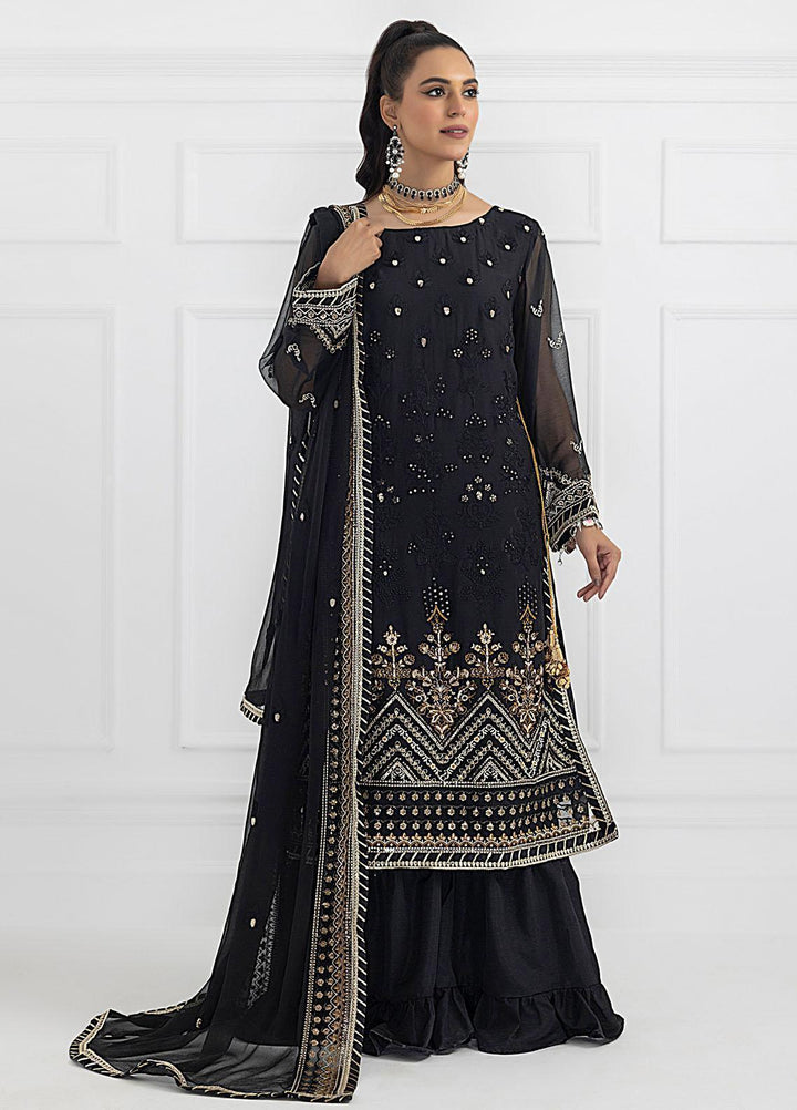 Ella By Sahane Embroidered Chiffon Suits Unstitched 3 Piece SNE23EL SAH-1015 - Formal Collection