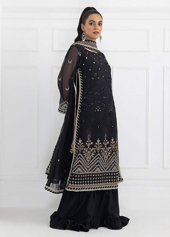 Ella By Sahane Embroidered Chiffon Suits Unstitched 3 Piece SNE23EL SAH-1015 - Formal Collection