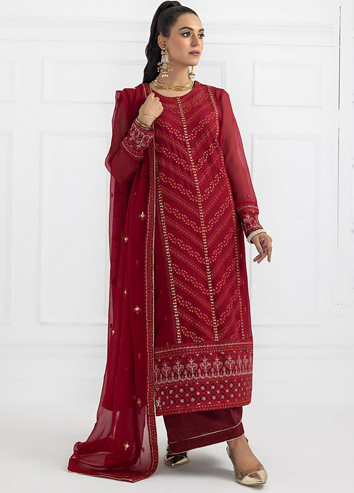 Ella By Sahane Embroidered Chiffon Suits Unstitched 3 Piece SNE23EL SAH-1016 - Formal Collection