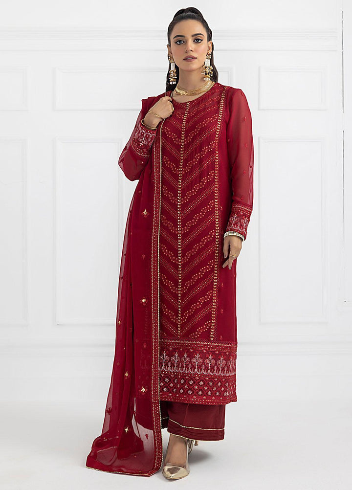 Ella By Sahane Embroidered Chiffon Suits Unstitched 3 Piece SNE23EL SAH-1016 - Formal Collection