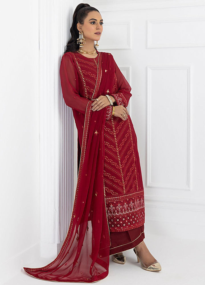 Ella By Sahane Embroidered Chiffon Suits Unstitched 3 Piece SNE23EL SAH-1016 - Formal Collection