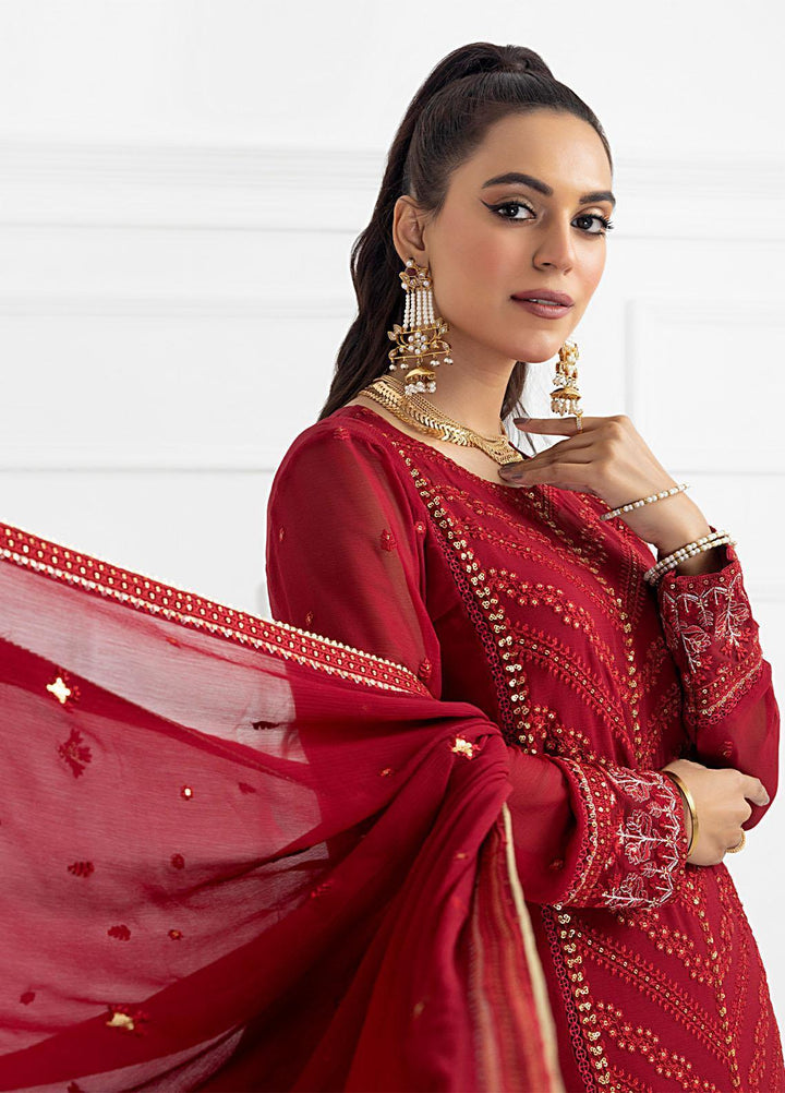 Ella By Sahane Embroidered Chiffon Suits Unstitched 3 Piece SNE23EL SAH-1016 - Formal Collection