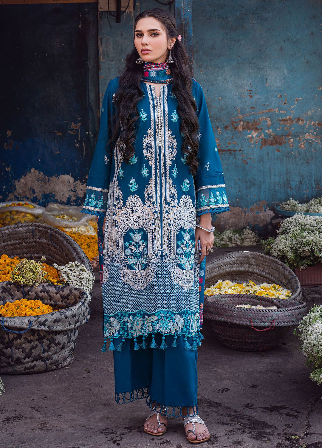 Sahakari by Sahane Embroidered Lawn Suits Unstitched 3 Piece SNE24SK CT-10005 Gulzaar - Summer Collection