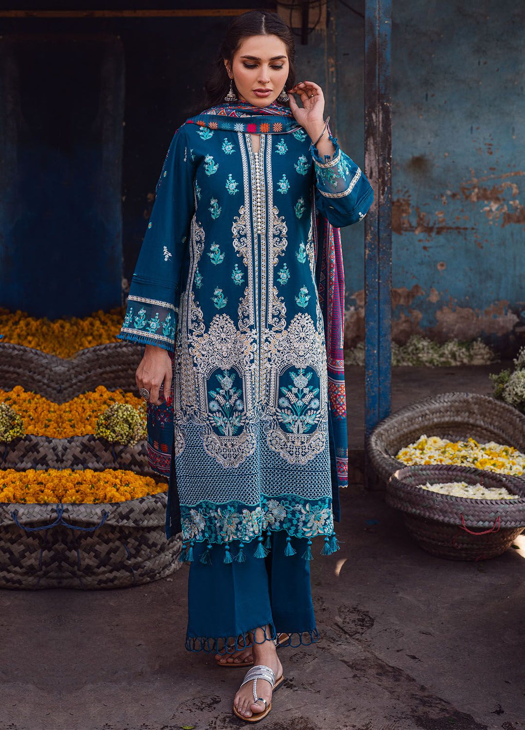 Sahakari by Sahane Embroidered Lawn Suits Unstitched 3 Piece SNE24SK CT-10005 Gulzaar - Summer Collection