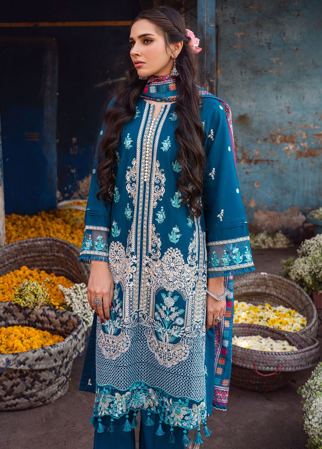 Sahakari by Sahane Embroidered Lawn Suits Unstitched 3 Piece SNE24SK CT-10005 Gulzaar - Summer Collection