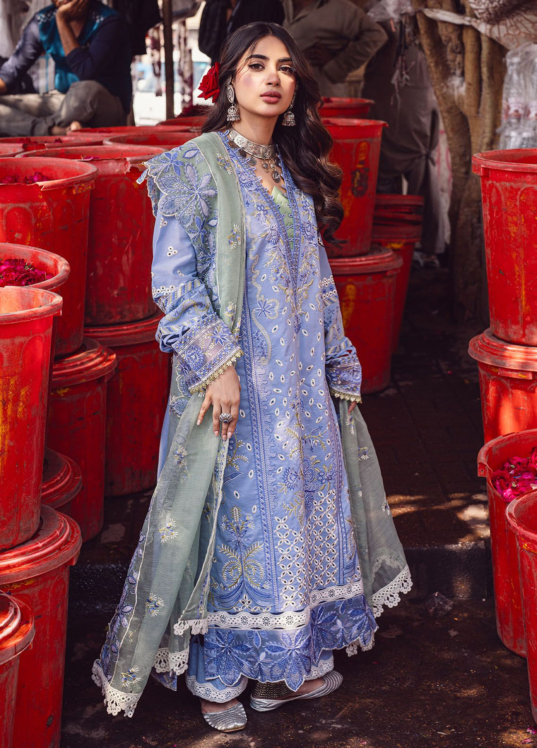 Sahakari by Sahane Embroidered Lawn Suits Unstitched 3 Piece SNE24SK CT-10006 Chandni - Summer Collection