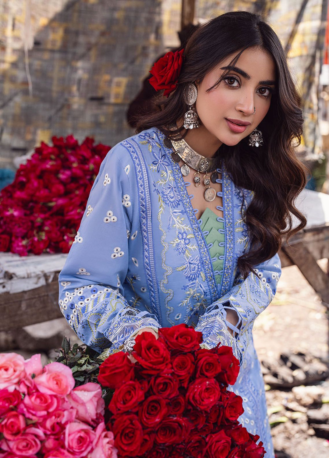 Sahakari by Sahane Embroidered Lawn Suits Unstitched 3 Piece SNE24SK CT-10006 Chandni - Summer Collection