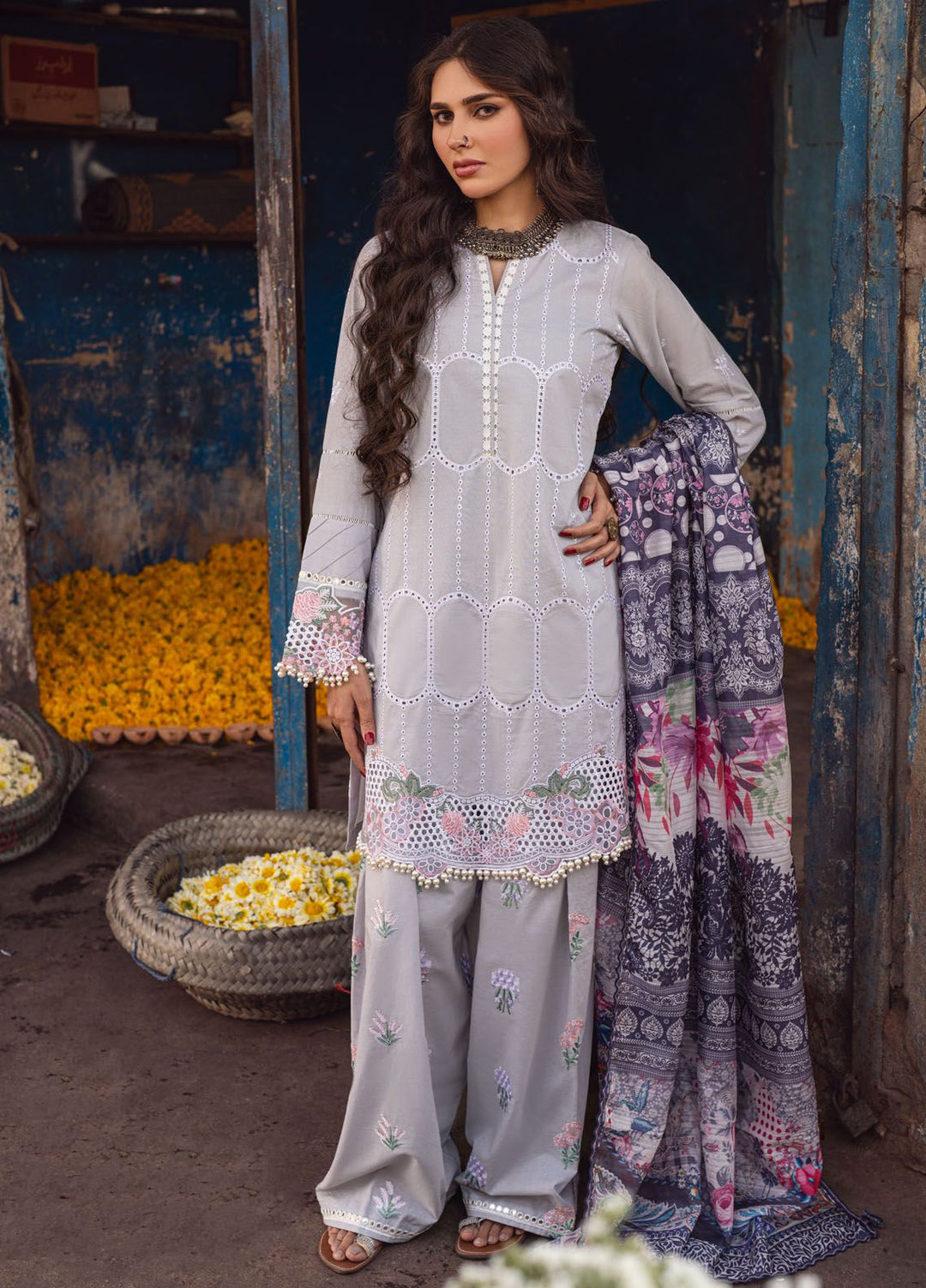 Sahakari by Sahane Embroidered Lawn Suits Unstitched 3 Piece SNE24SK CT-10007 Dastaan - Summer Collection