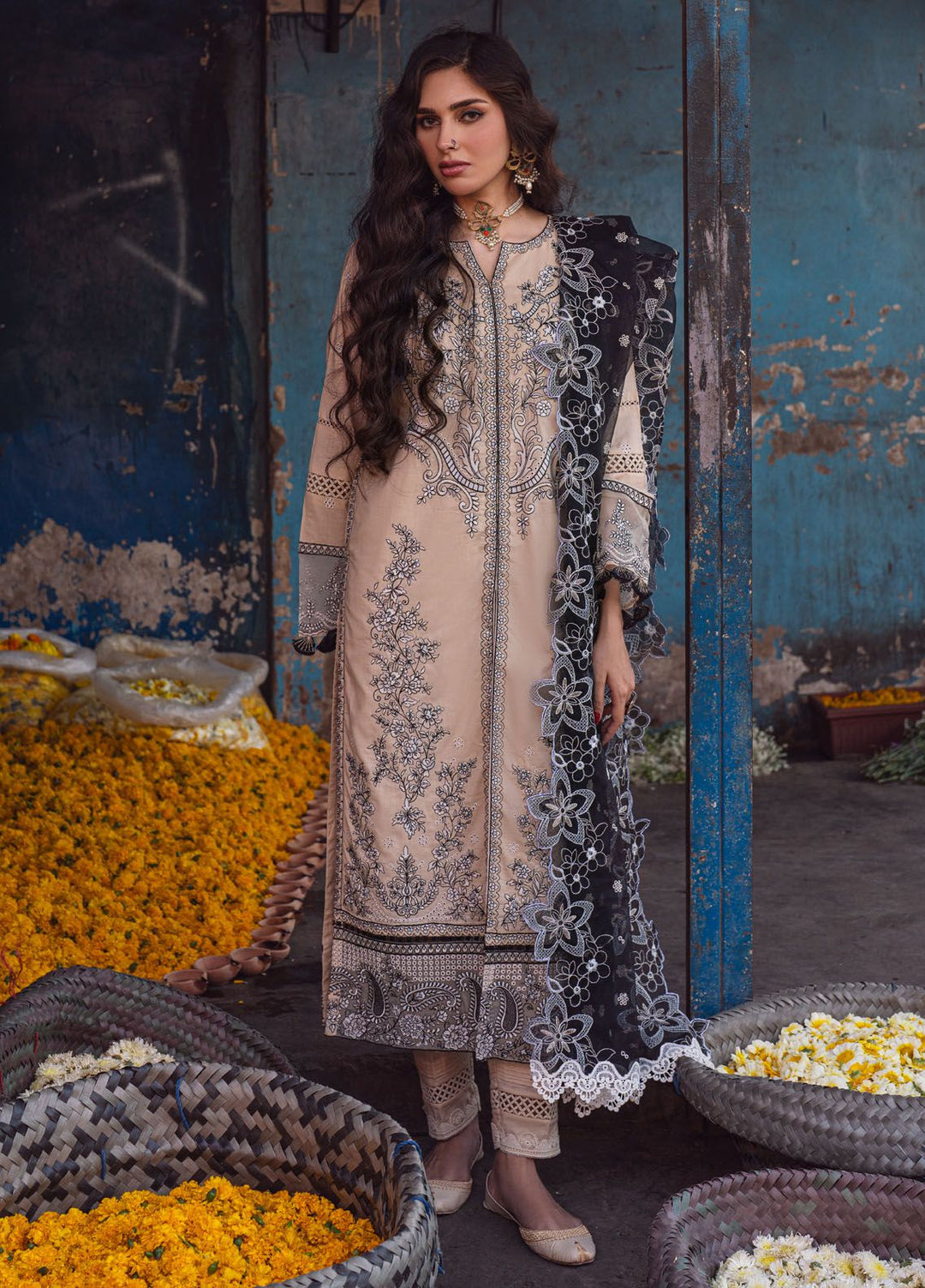 Sahakari by Sahane Embroidered Lawn Suits Unstitched 3 Piece SNE24SK CT-10009 Ghazal - Summer Collection