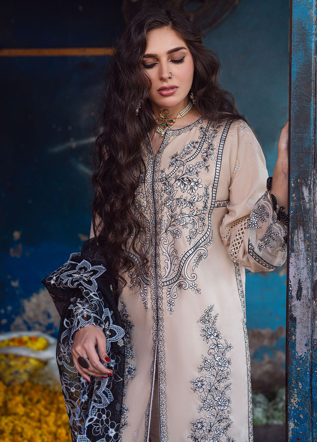 Sahakari by Sahane Embroidered Lawn Suits Unstitched 3 Piece SNE24SK CT-10009 Ghazal - Summer Collection