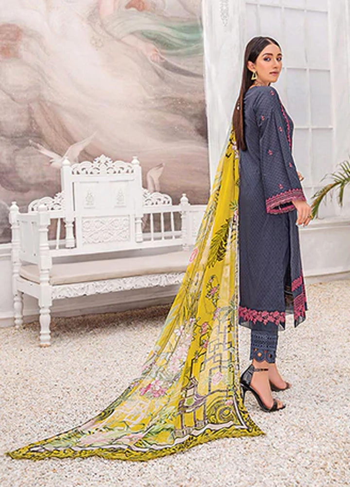 Sahane By LALA Textiles Embroidered Lawn Suits Unstitched 3 Piece LT22S Amari - Summer Collection