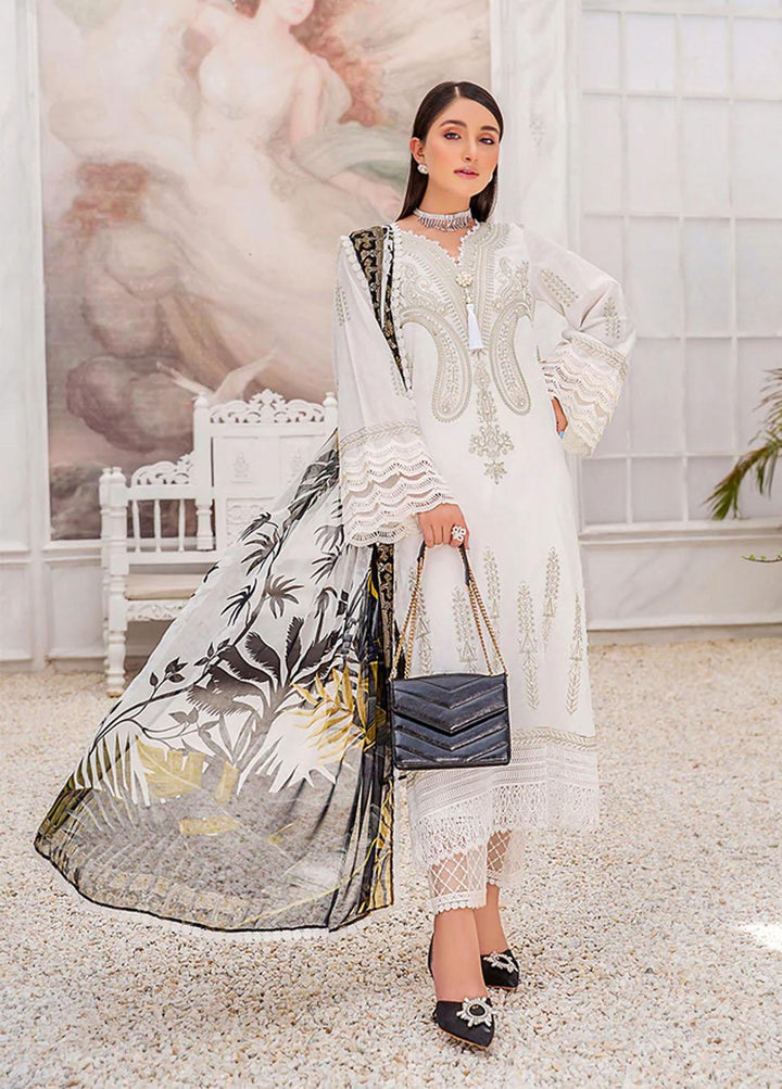 Sahane By LALA Textiles Embroidered Lawn Suits Unstitched 3 Piece LT22S Barfaab - Summer Collection