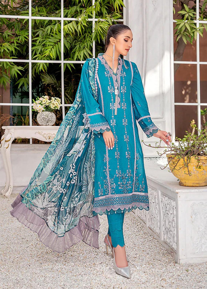 Sahane By LALA Textiles Embroidered Lawn Suits Unstitched 3 Piece LT22S Feroza - Summer Collection