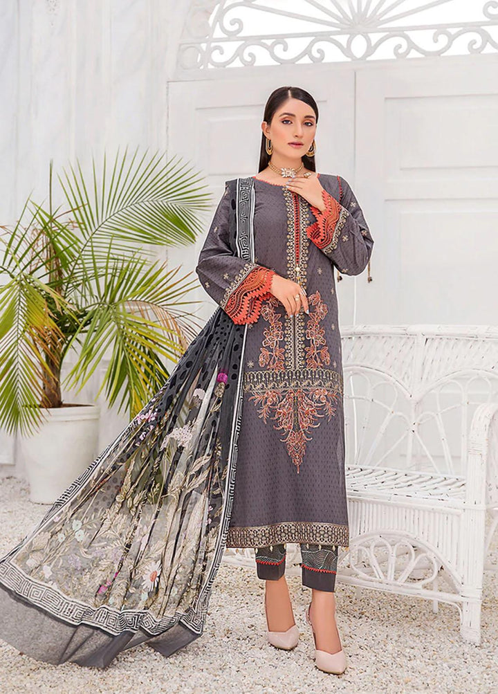 Sahane By LALA Textiles Embroidered Lawn Suits Unstitched 3 Piece LT22S Niran - Summer Collection