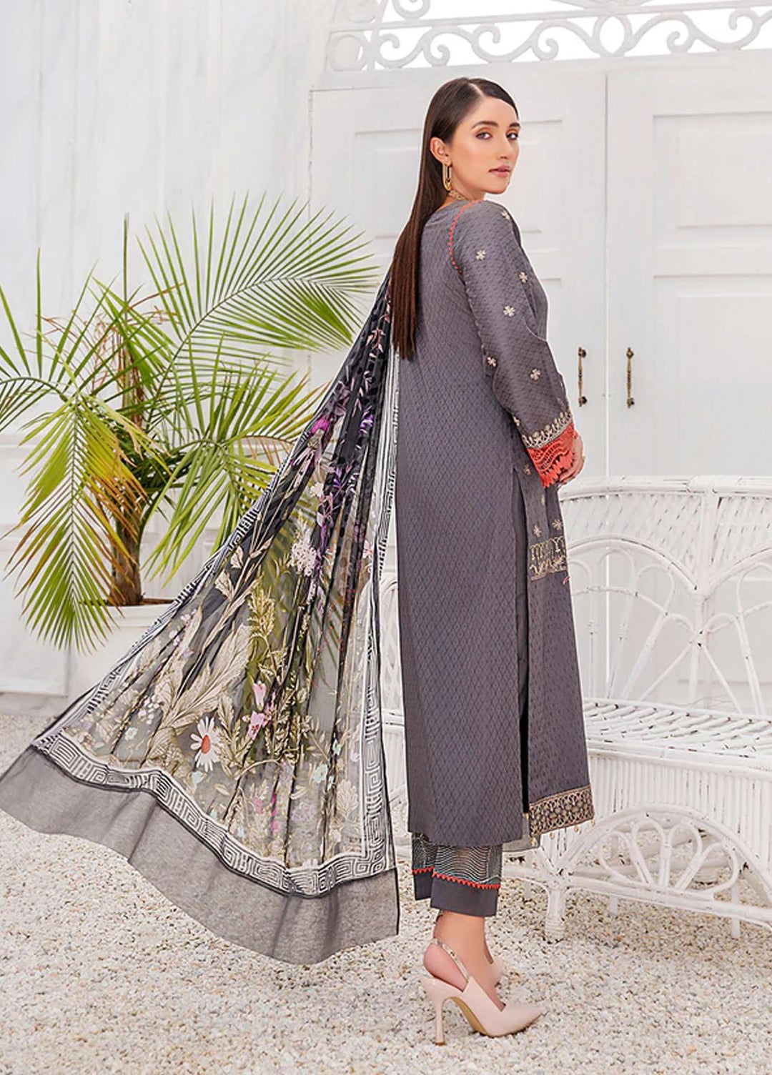 Sahane By LALA Textiles Embroidered Lawn Suits Unstitched 3 Piece LT22S Niran - Summer Collection