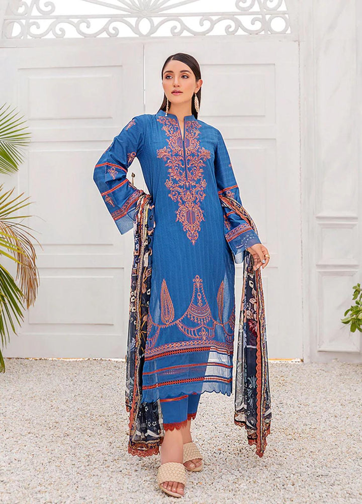 Sahane By LALA Textiles Embroidered Lawn Suits Unstitched 3 Piece LT22S Zoella - Summer Collection