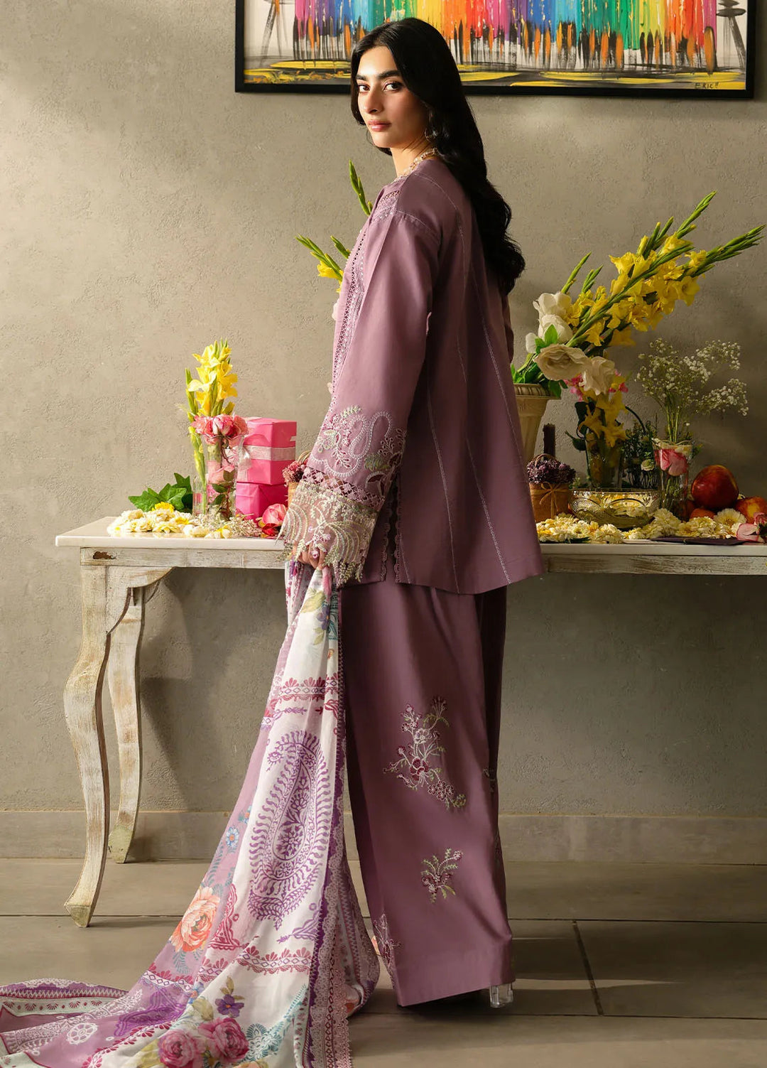 Sahane Embroidered Lawn Suits Unstitched 3 Piece SNE25IL CT-21003 Lilaia - Summer Collection