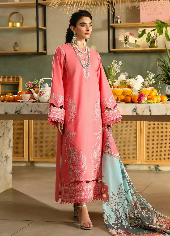 Sahane Embroidered Lawn Suits Unstitched 3 Piece SNE25IL CT-21006 Rosetta - Summer Collection