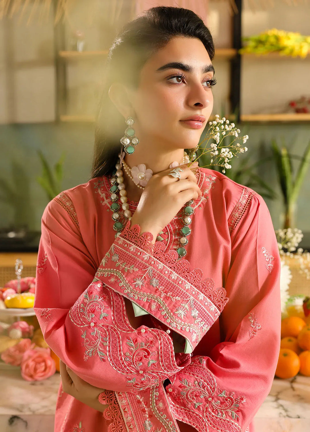 Sahane Embroidered Lawn Suits Unstitched 3 Piece SNE25IL CT-21006 Rosetta - Summer Collection