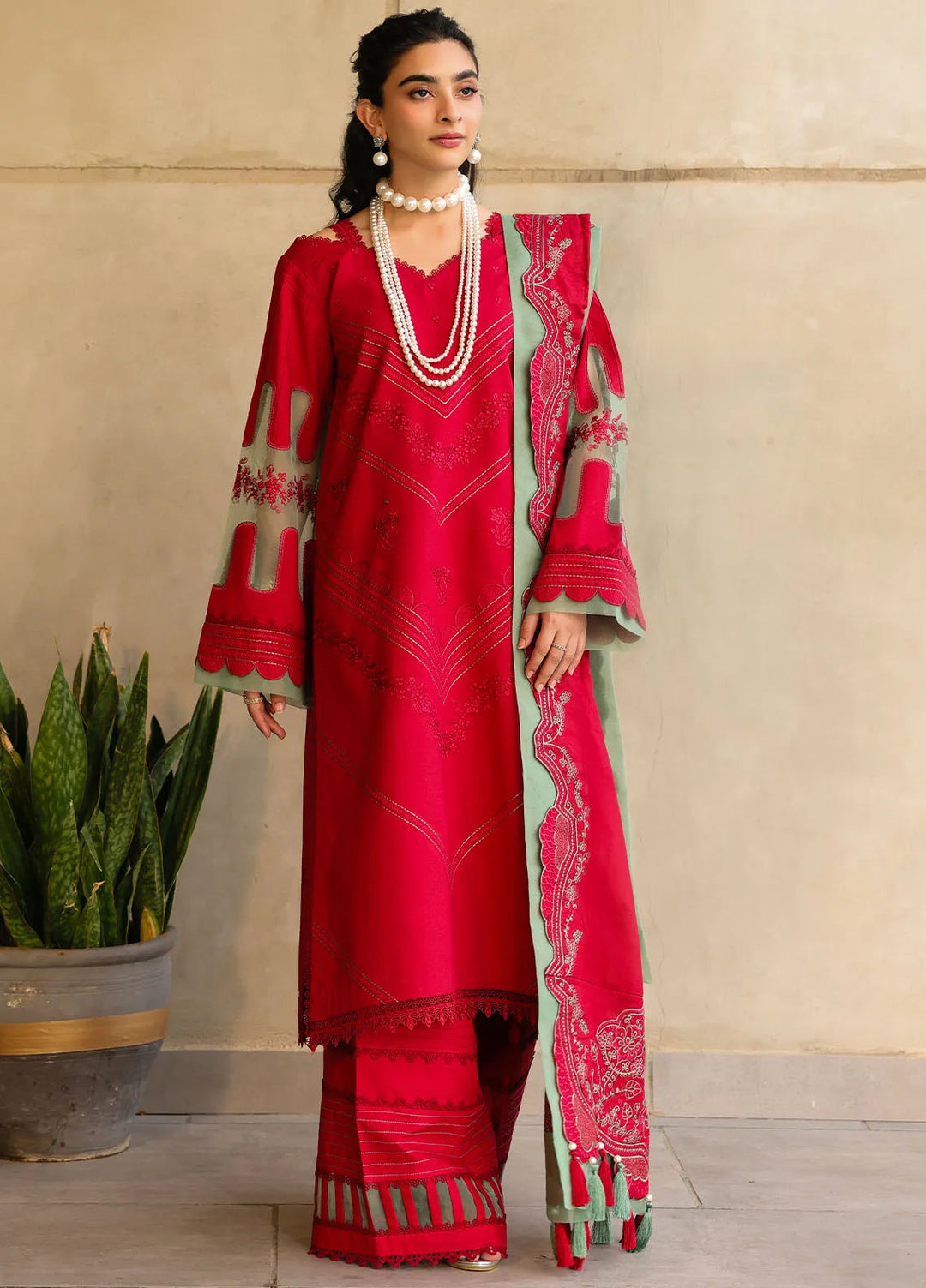 Sahane Embroidered Lawn Suits Unstitched 3 Piece SNE25IL CT-21008 Risate - Summer Collection