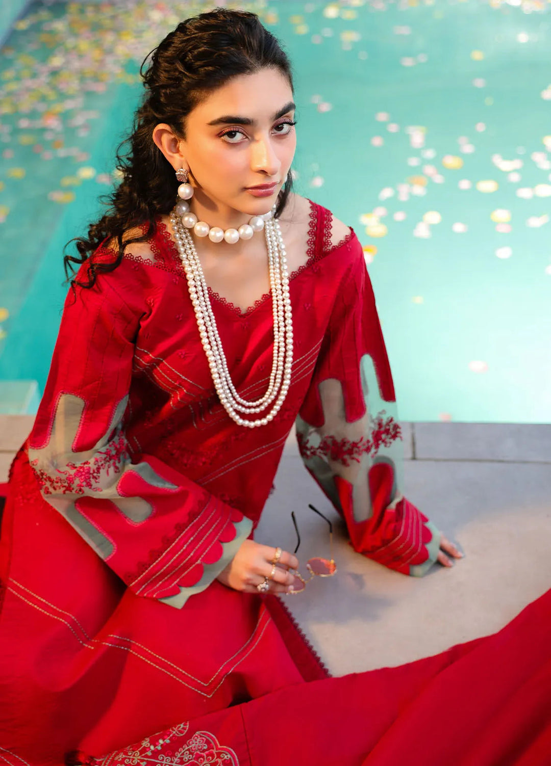 Sahane Embroidered Lawn Suits Unstitched 3 Piece SNE25IL CT-21008 Risate - Summer Collection