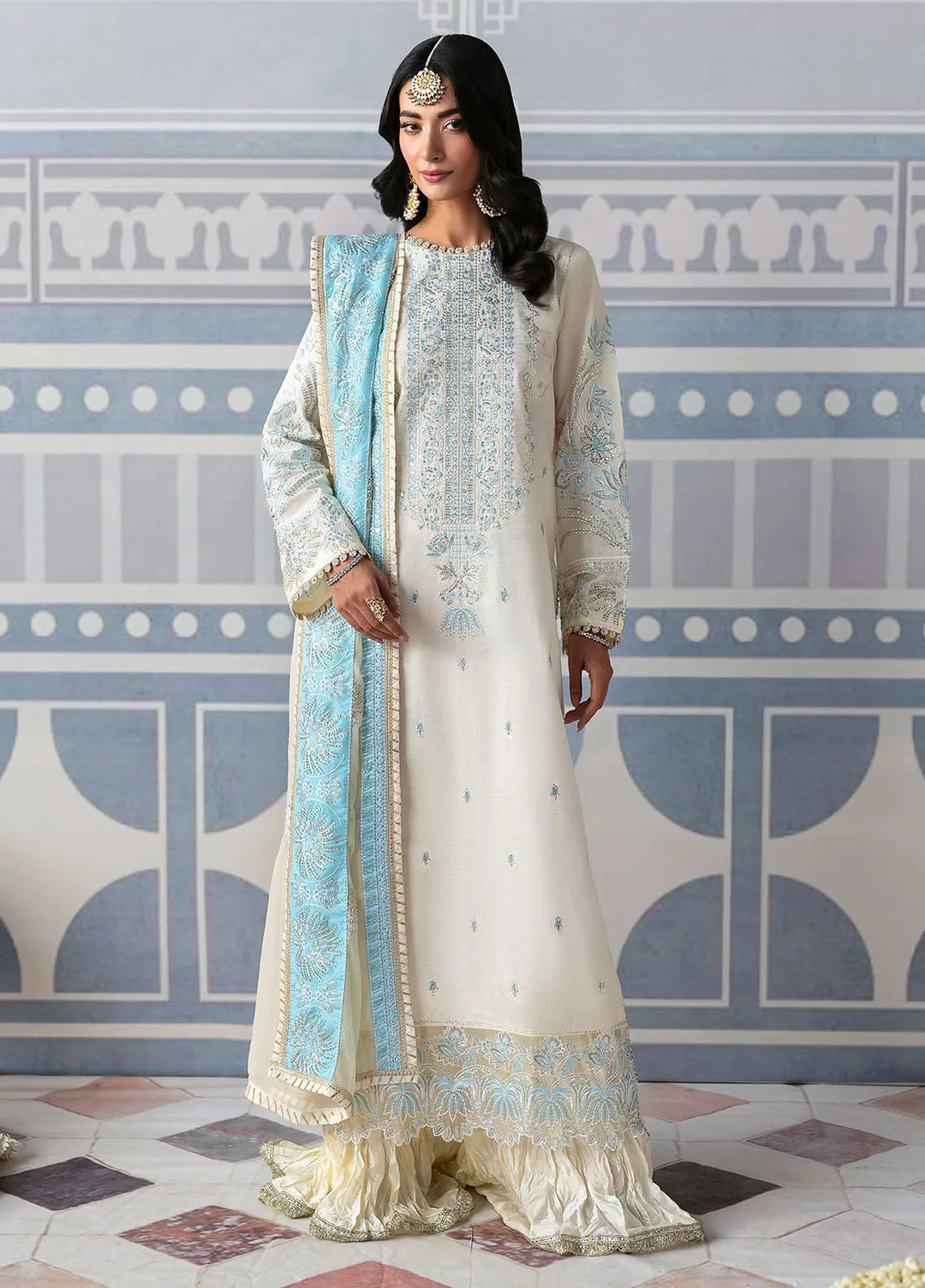 Sahane Embroidered Raw Silk Suits Unstitched 3 Piece SNE24TG TSG-03 Glow - Festive Collection
