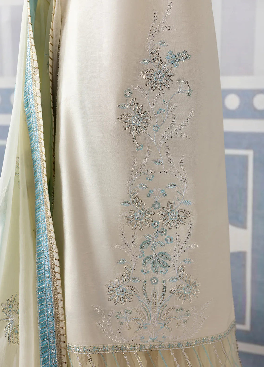 Sahane Embroidered Raw Silk Suits Unstitched 3 Piece SNE24TG TSG-03 Glow - Festive Collection