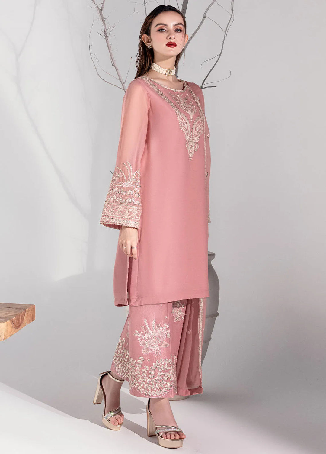 Sahane Pret Embroidered Chiffon 3 Piece Suit ME-02 Clio