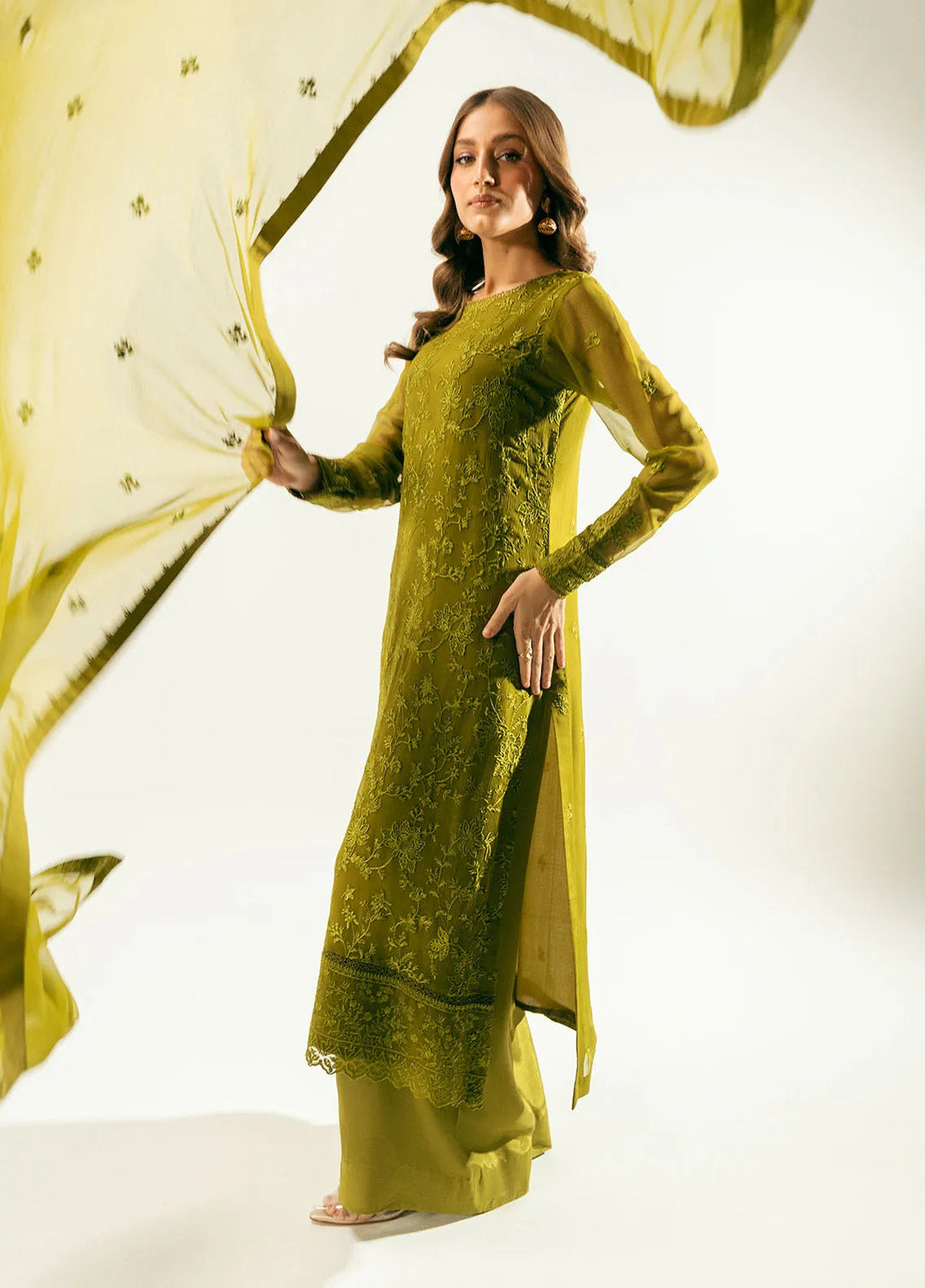 Sahane Pret Embroidered Chiffon 3 Piece Suit ME 24002 Ayliz