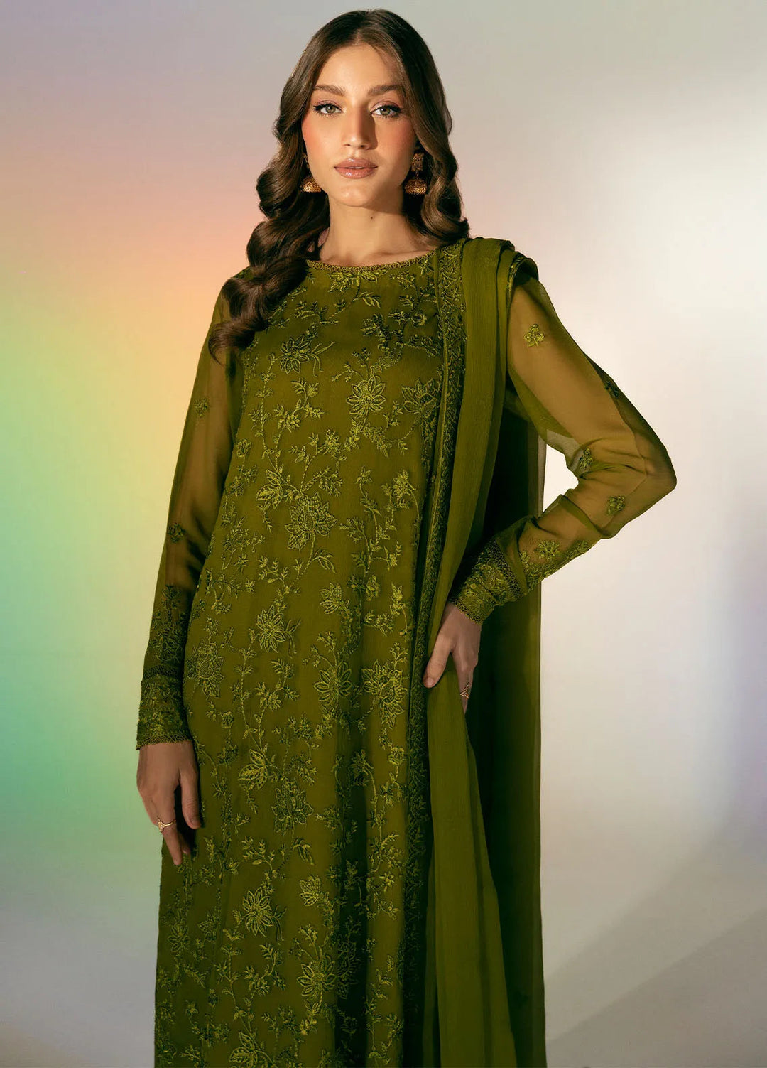 Sahane Pret Embroidered Chiffon 3 Piece Suit ME 24002 Ayliz