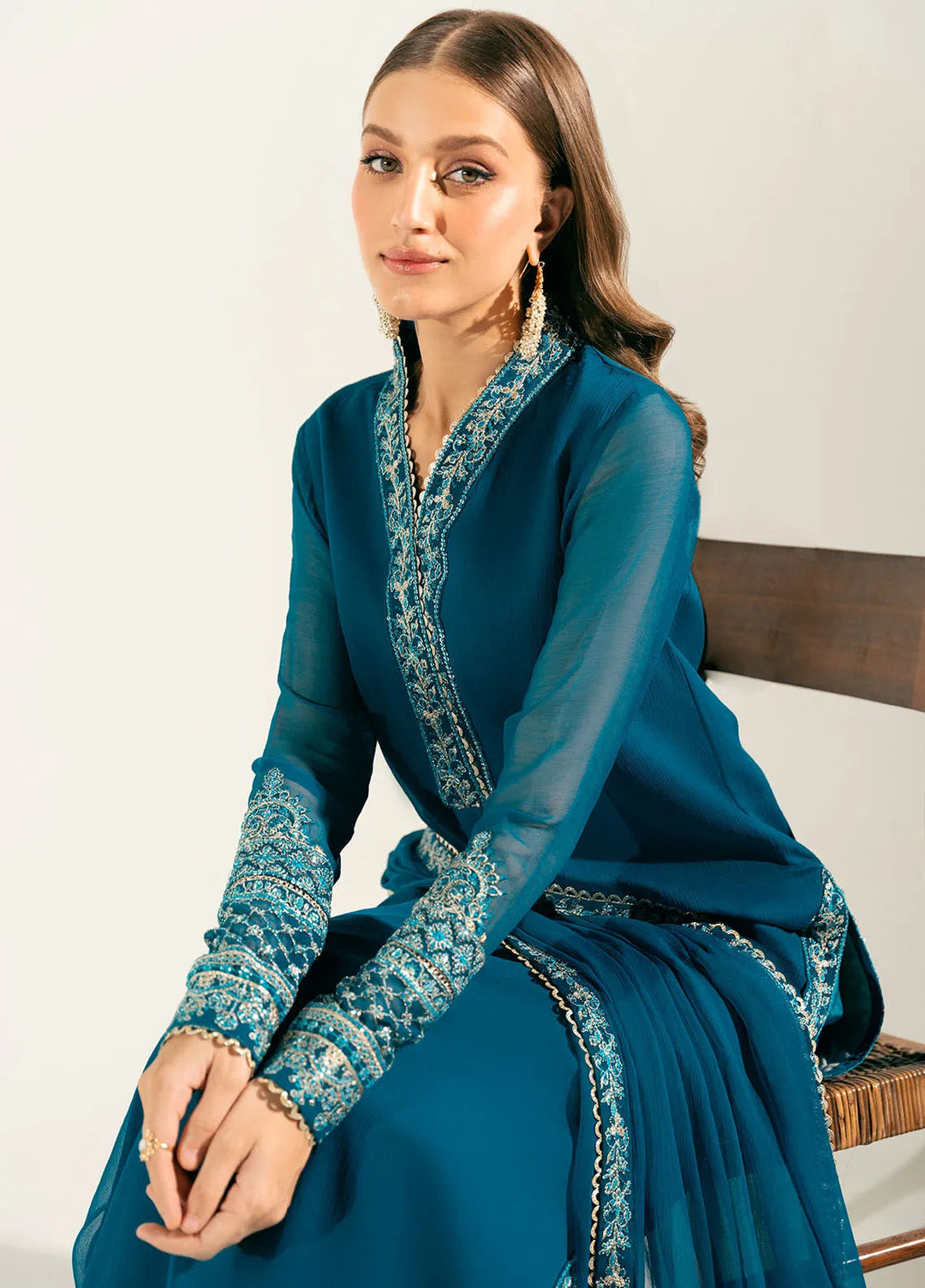 Sahane Pret Embroidered Chiffon 3 Piece Suit ME 24003 Ferisha