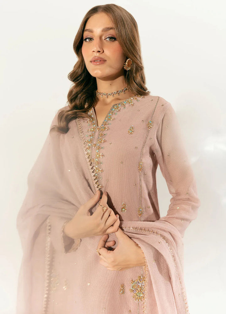 Sahane Pret Embroidered Cotton Net 3 Piece Suit ME 24007 Lisa