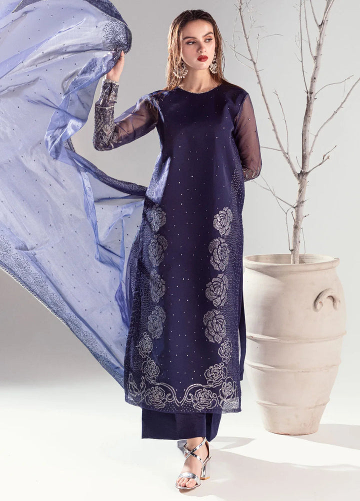 Sahane Pret Embroidered Organza 3 Piece Suit ME-06 Elektra