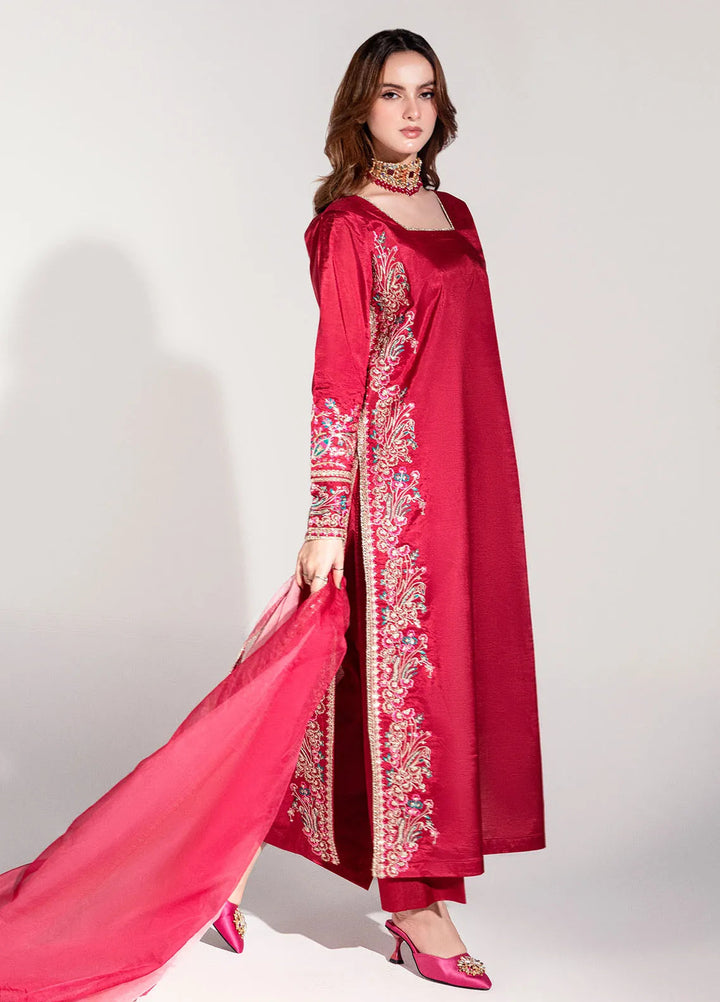 Sahane Pret Embroidered Raw Silk 3 Piece Suit ME-05 Eris