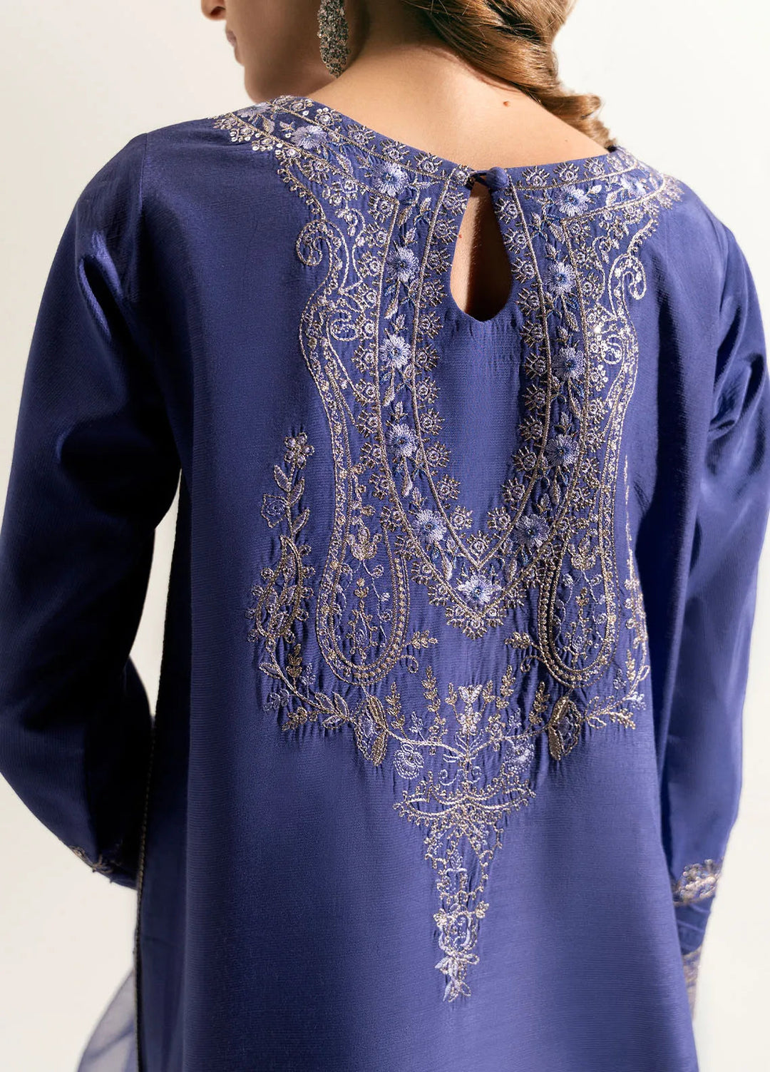 Sahane Pret Embroidered Raw Silk 3 Piece Suit ME 24006 Aksel