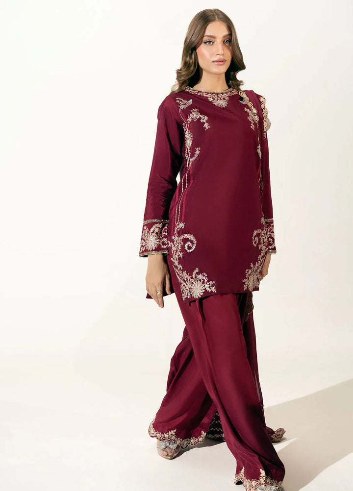 Sahane Pret Embroidered Raw Silk 3 Piece Suit ME 24008 Camilla