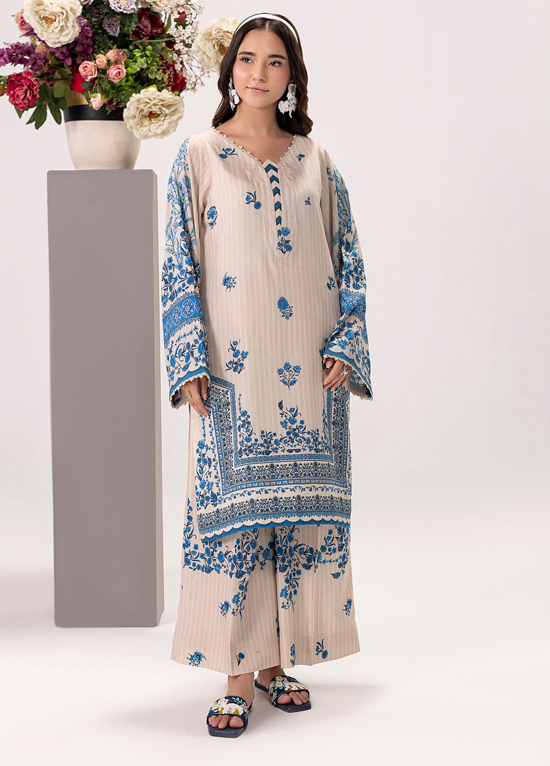 Sahane Pret Printed Poly Lawn 2 Piece Suit ME26004 Delulu