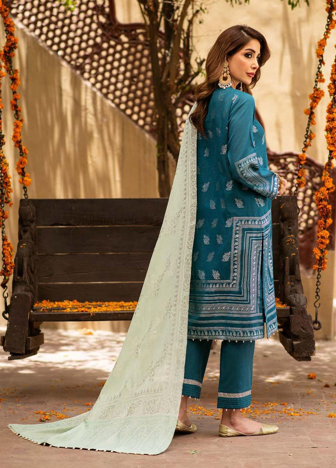 Sahar Jacquard Cotton Suits Unstitched 3 Piece SAENJC Akasi - Summer Collection