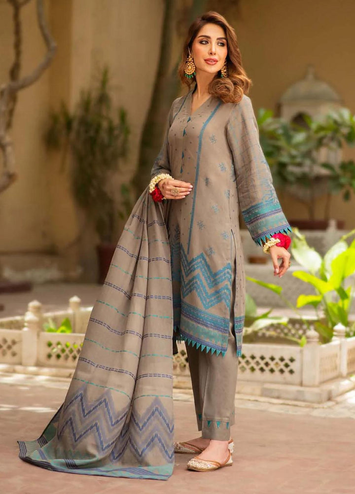 Sahar Jacquard Cotton Suits Unstitched 3 Piece SAENJC Surkh Roo - Summer Collection