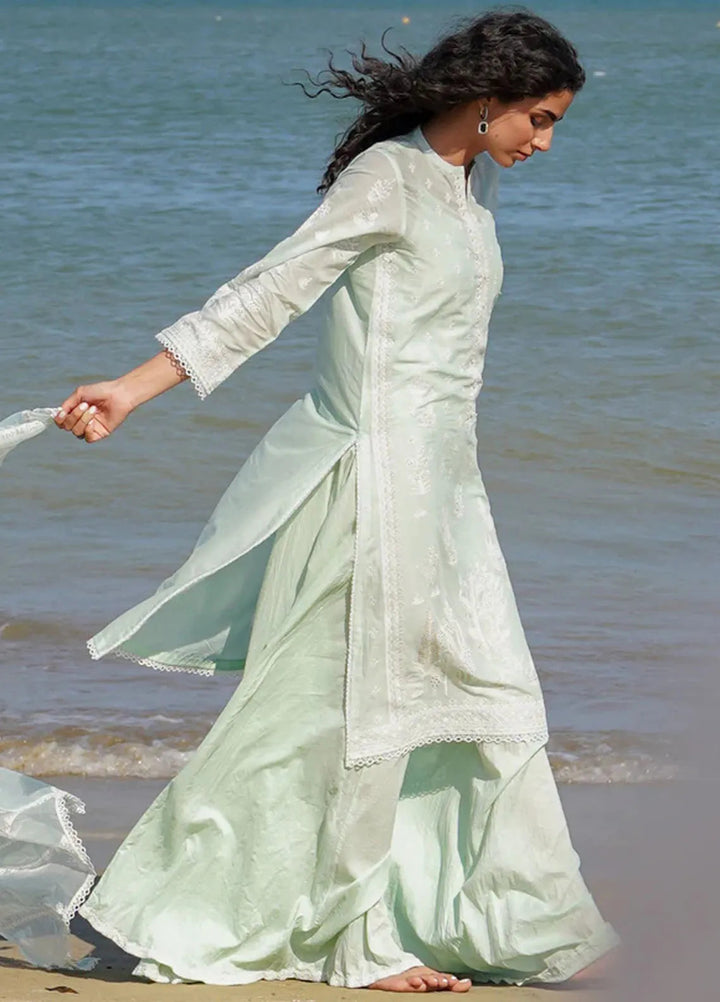 Sahar Chikankari Lawn Suit Unstitched 3 Piece SHR24C D-02 - Summer Collection