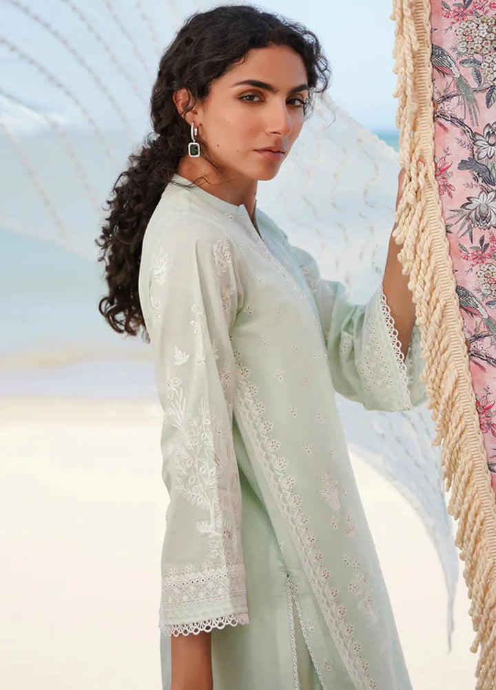 Sahar Chikankari Lawn Suit Unstitched 3 Piece SHR24C D-02 - Summer Collection