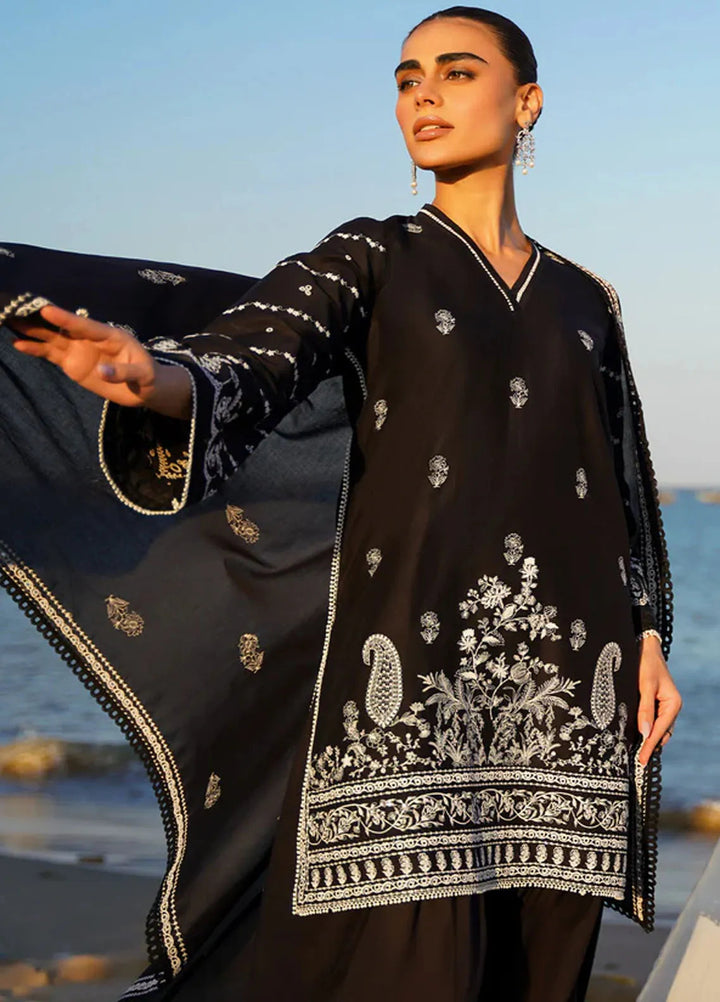 Sahar Chikankari Lawn Suit Unstitched 3 Piece SHR24C D-04 - Summer Collection