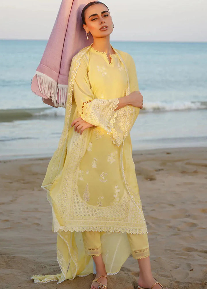 Sahar Chikankari Lawn Suit Unstitched 3 Piece SHR24C D-09 - Summer Collection