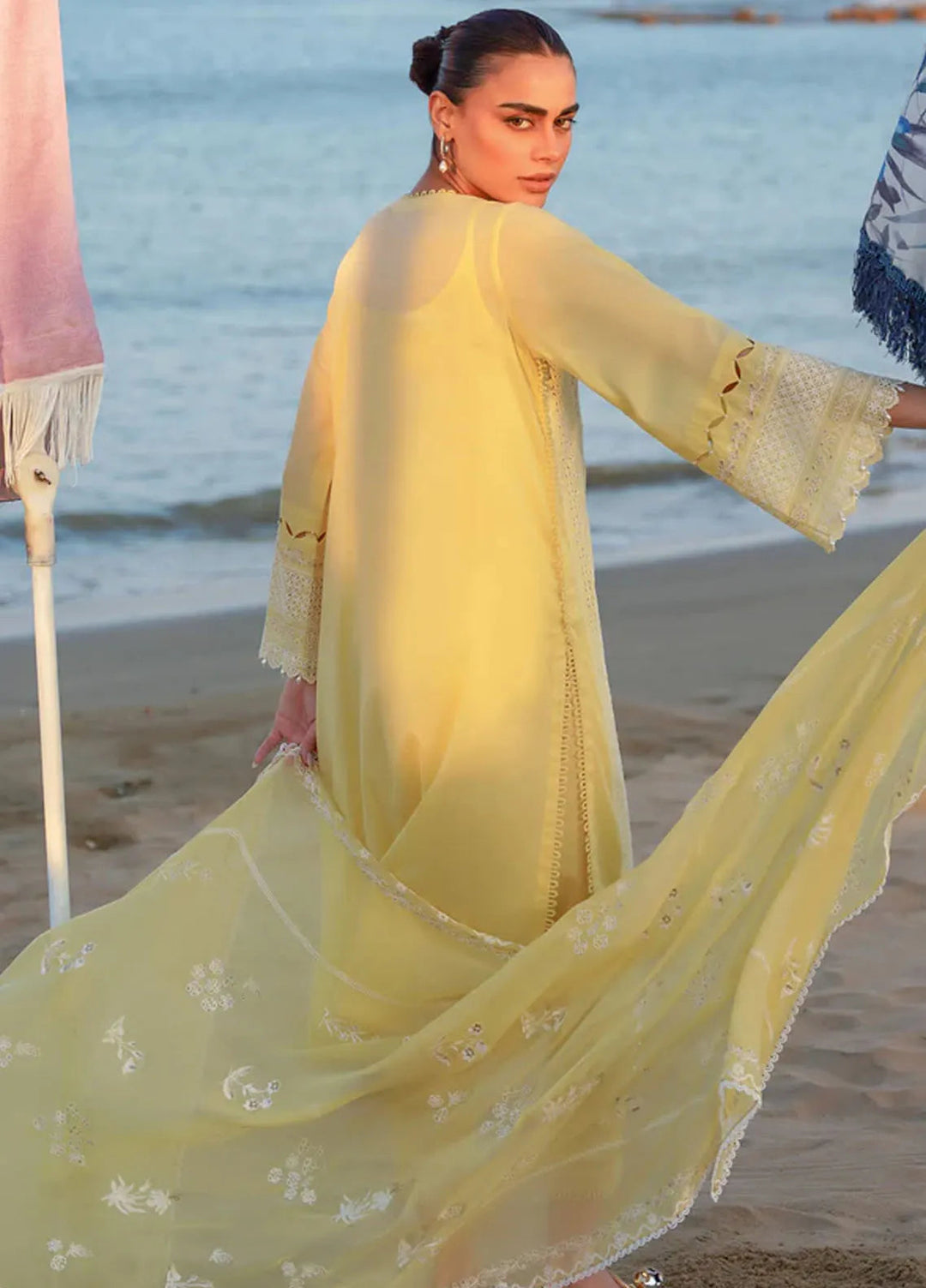 Sahar Chikankari Lawn Suit Unstitched 3 Piece SHR24C D-09 - Summer Collection