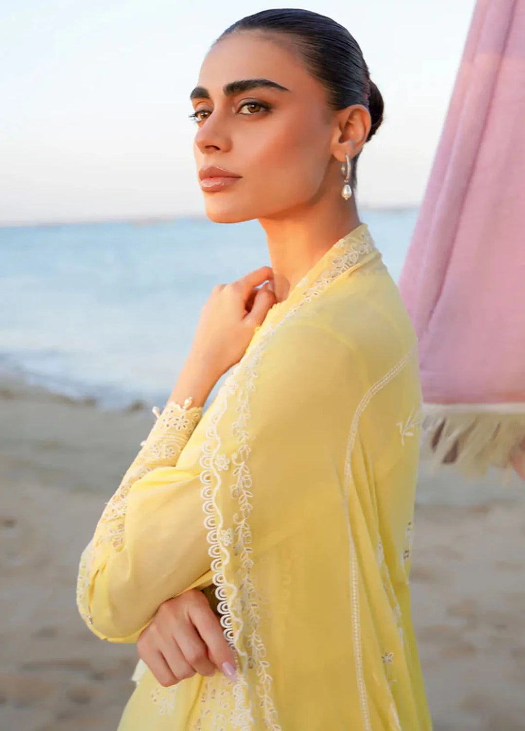 Sahar Chikankari Lawn Suit Unstitched 3 Piece SHR24C D-09 - Summer Collection