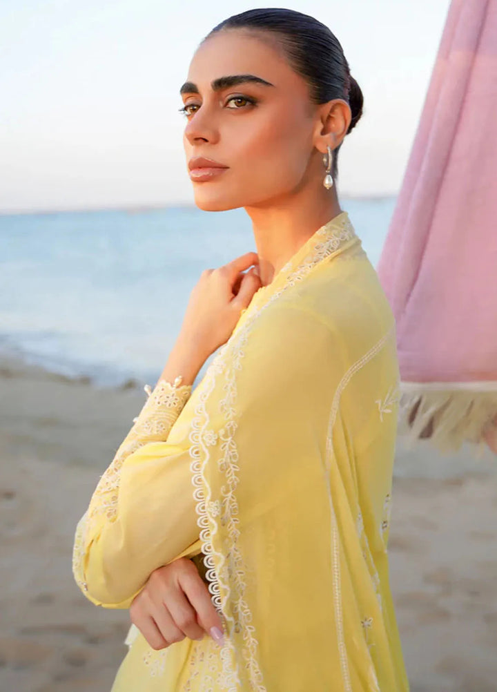 Sahar Chikankari Lawn Suit Unstitched 3 Piece SHR24C D-09 - Summer Collection