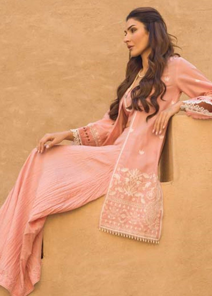 Sahar Chikankari Lawn Suit Unstitched 3 Piece SHR24LS S24-CK-L1-02 - Spring Summer Collection
