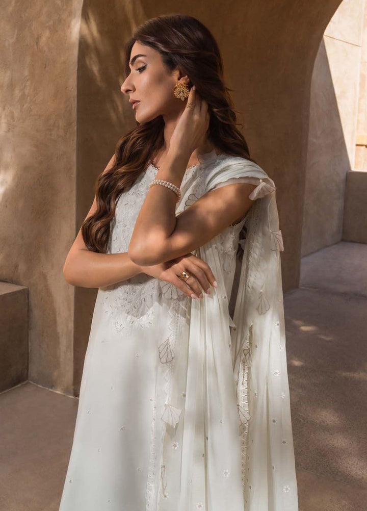 Sahar Chikankari Lawn Suit Unstitched 3 Piece SHR24LS S24-CK-L1-03 - Spring Summer Collection