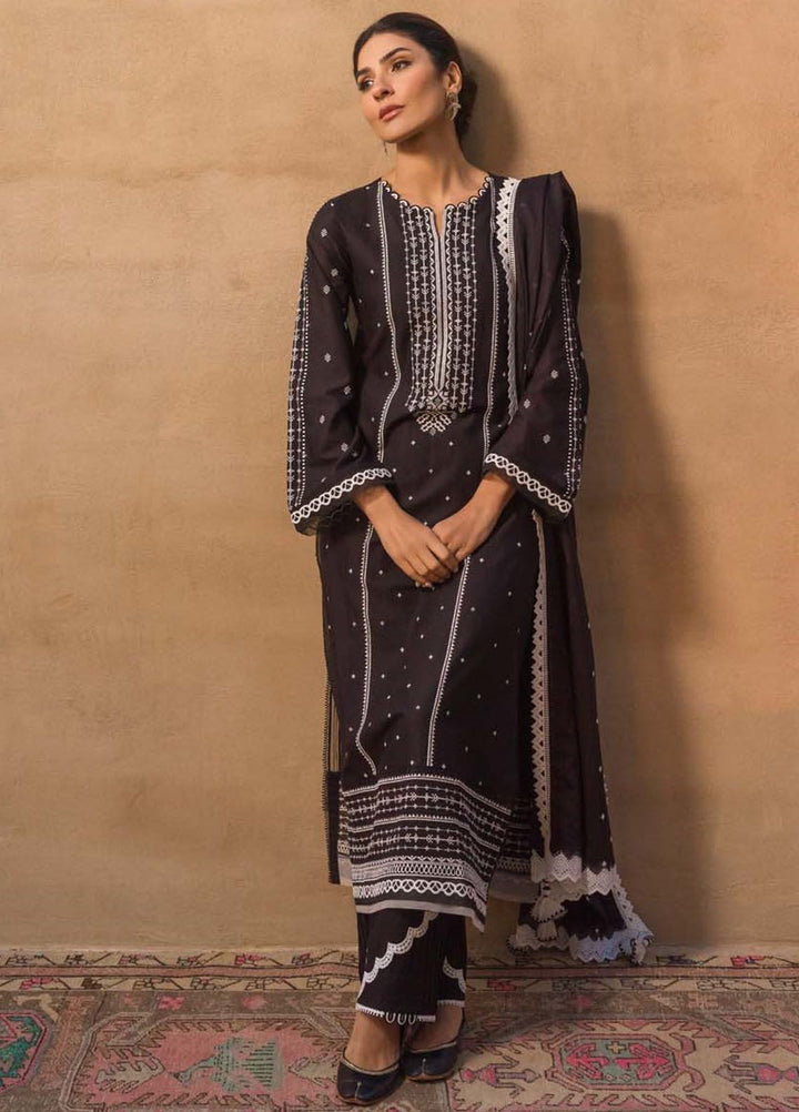 Sahar Chikankari Lawn Suit Unstitched 3 Piece SHR24LS S24-CK-L1-04 - Spring Summer Collection