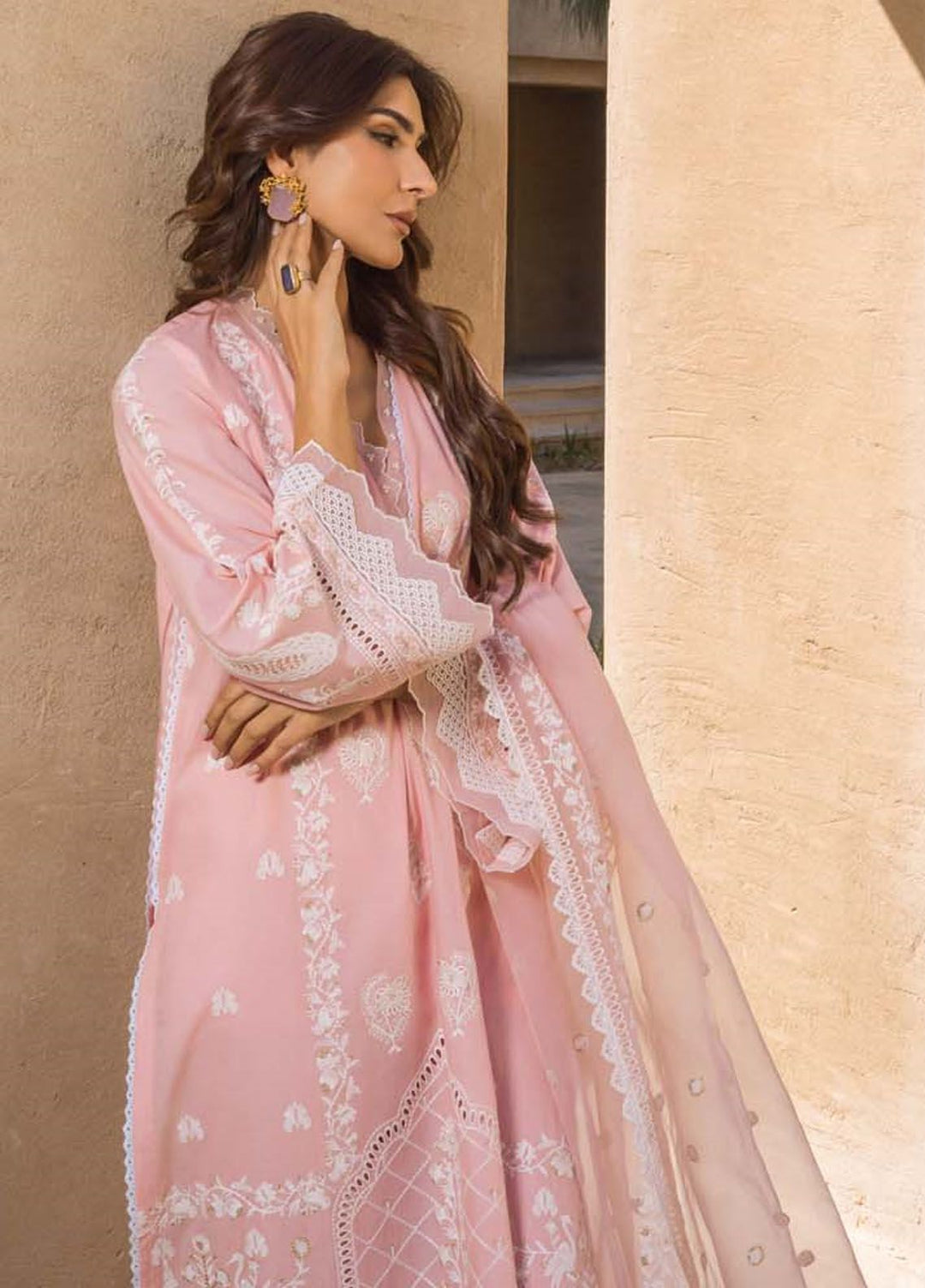 Sahar Chikankari Lawn Suit Unstitched 3 Piece SHR24LS S24-CK-L1-06 - Spring Summer Collection